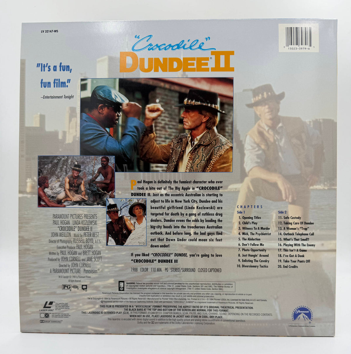 "Crocodile" Dundee II (1988 / 1994) Widescreen Edition – LaserDisc - EX