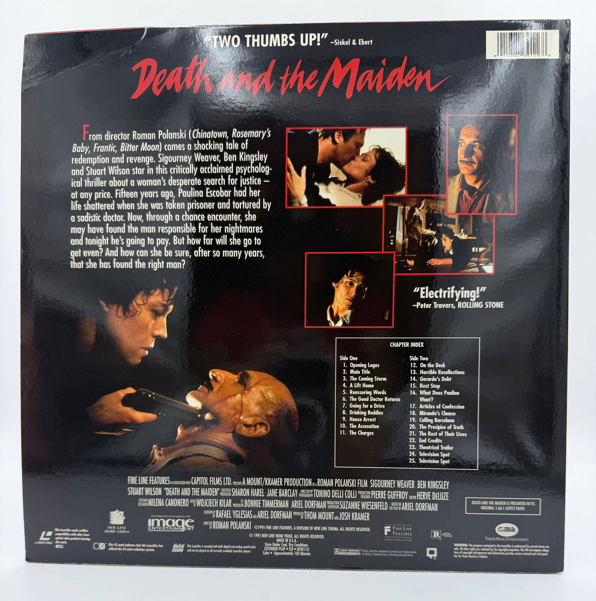 Death and the Maiden (1994 / 1995) Widescreen Edition – LaserDisc - VG+