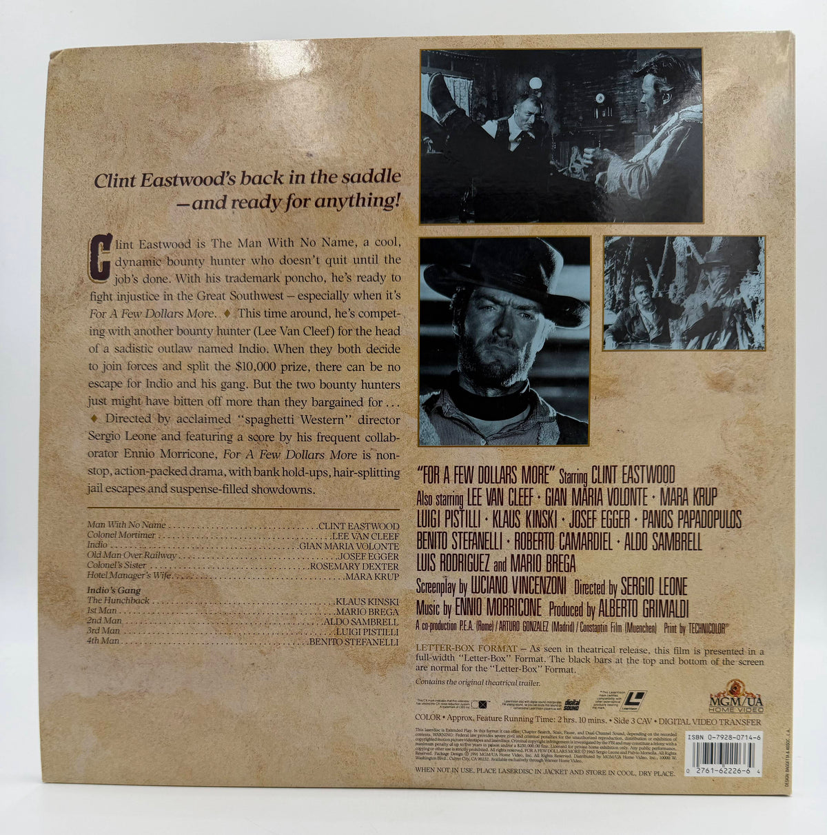 For a Few Dollars More (1965 / 1994) Deluxe Letter-Box Edition 2-Disc Set – LaserDisc - EX