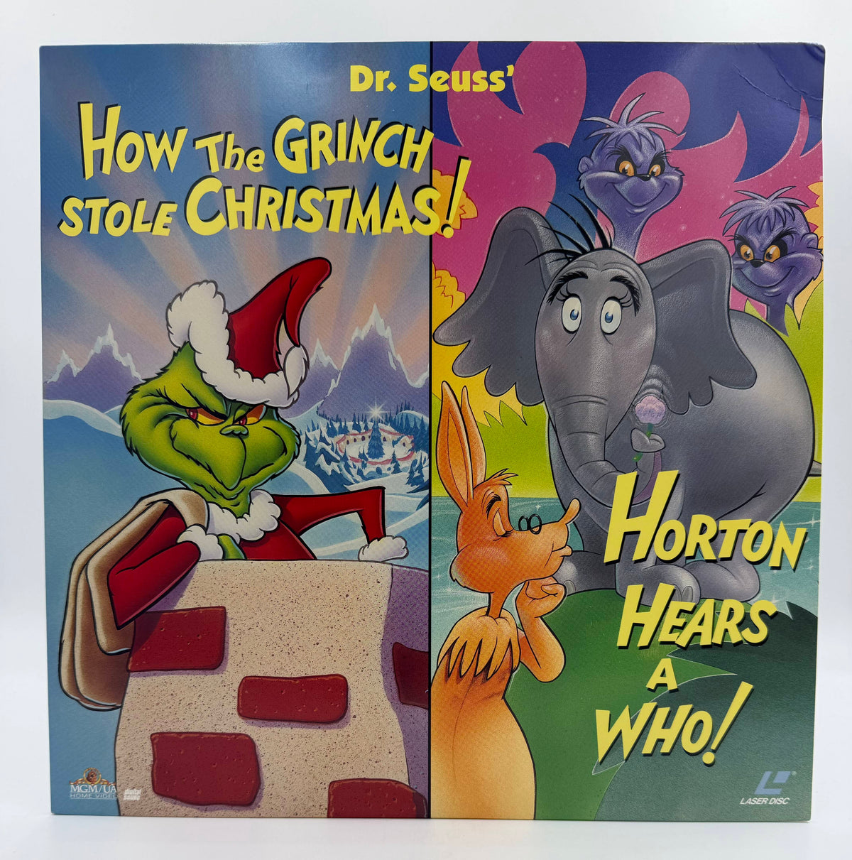 Dr. Seuss' How The Grinch Stole Christmas! / Horton Hears A Who! (1966–1970 / 1994) Animated Double Feature LaserDisc - VG+