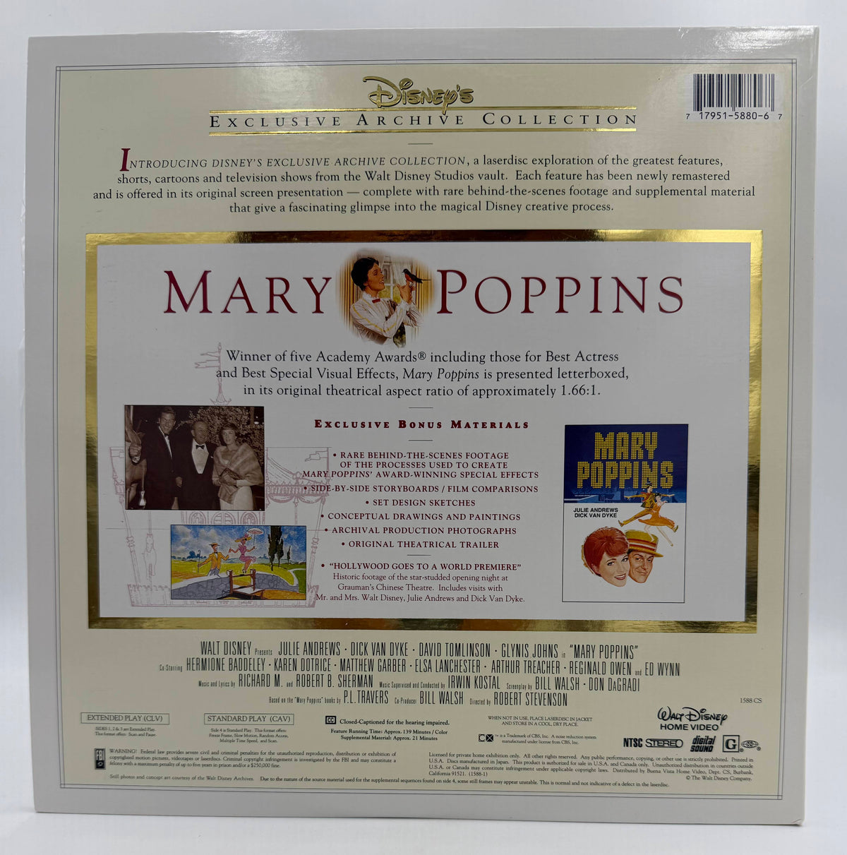 Disney's Exclusive Archive Collection: Mary Poppins (1964 / 1993) Box Set LaserDisc - EX