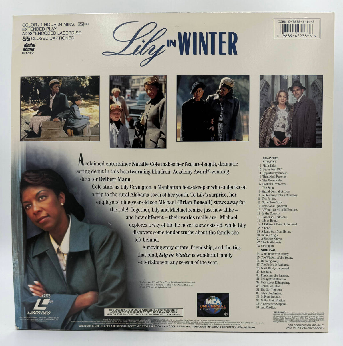 Lily in Winter (1994) MCA Universal Home Video LaserDisc - VG+