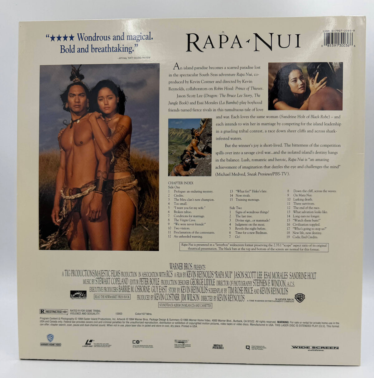 Rapa Nui (1994 / 1995) Wide Screen Edition LaserDisc - EX