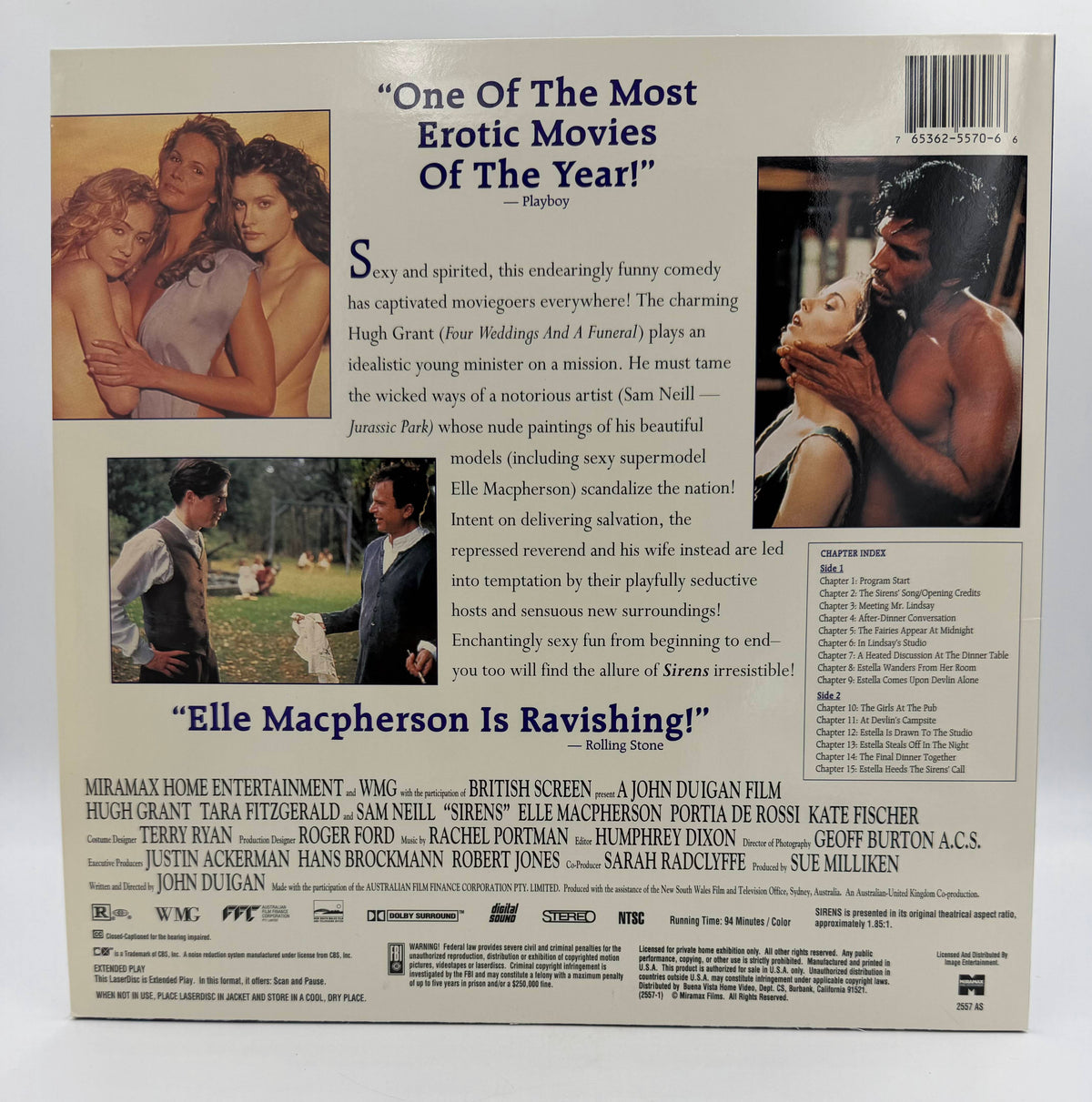 Sirens (1994) Letterbox LaserDisc Edition - EX