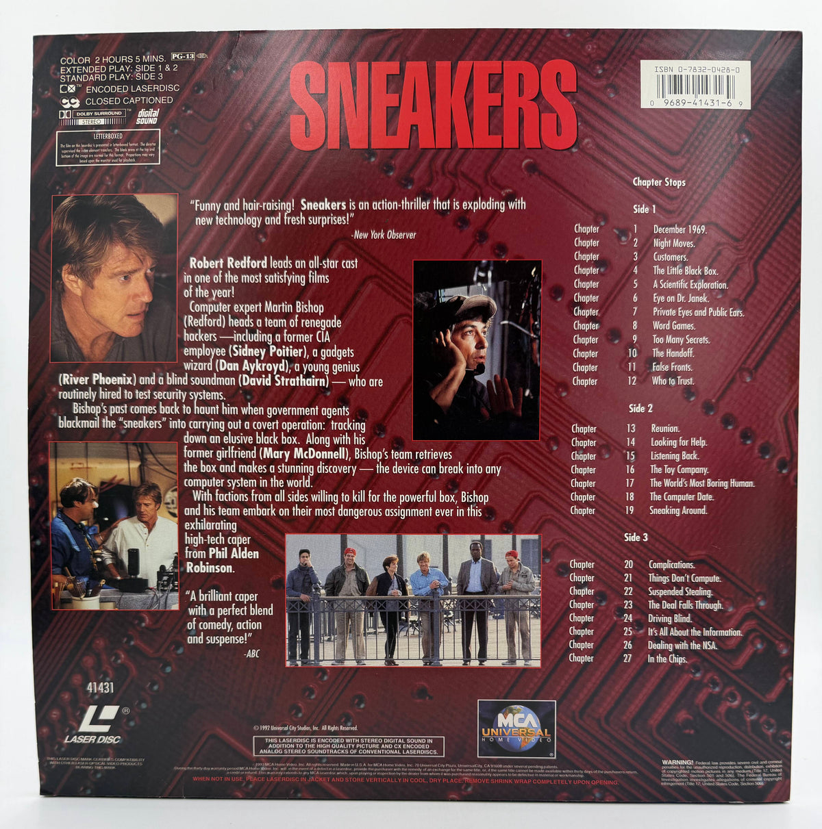 Sneakers (1992 / 1993) Letterboxed Edition 2-Disc Set – LaserDisc - EX