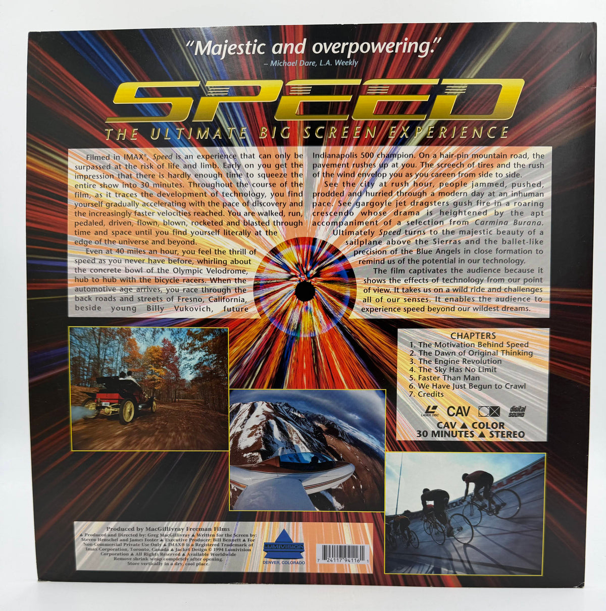 Speed: The Ultimate Big Screen Experience (1994) Lumivision CAV Edition - LaserDisc - EX