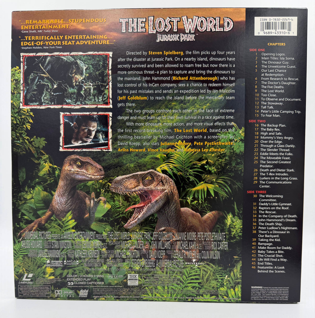 The Lost World: Jurassic Park (1997) Special Widescreen Edition 2-Disc Set – LaserDisc - EX