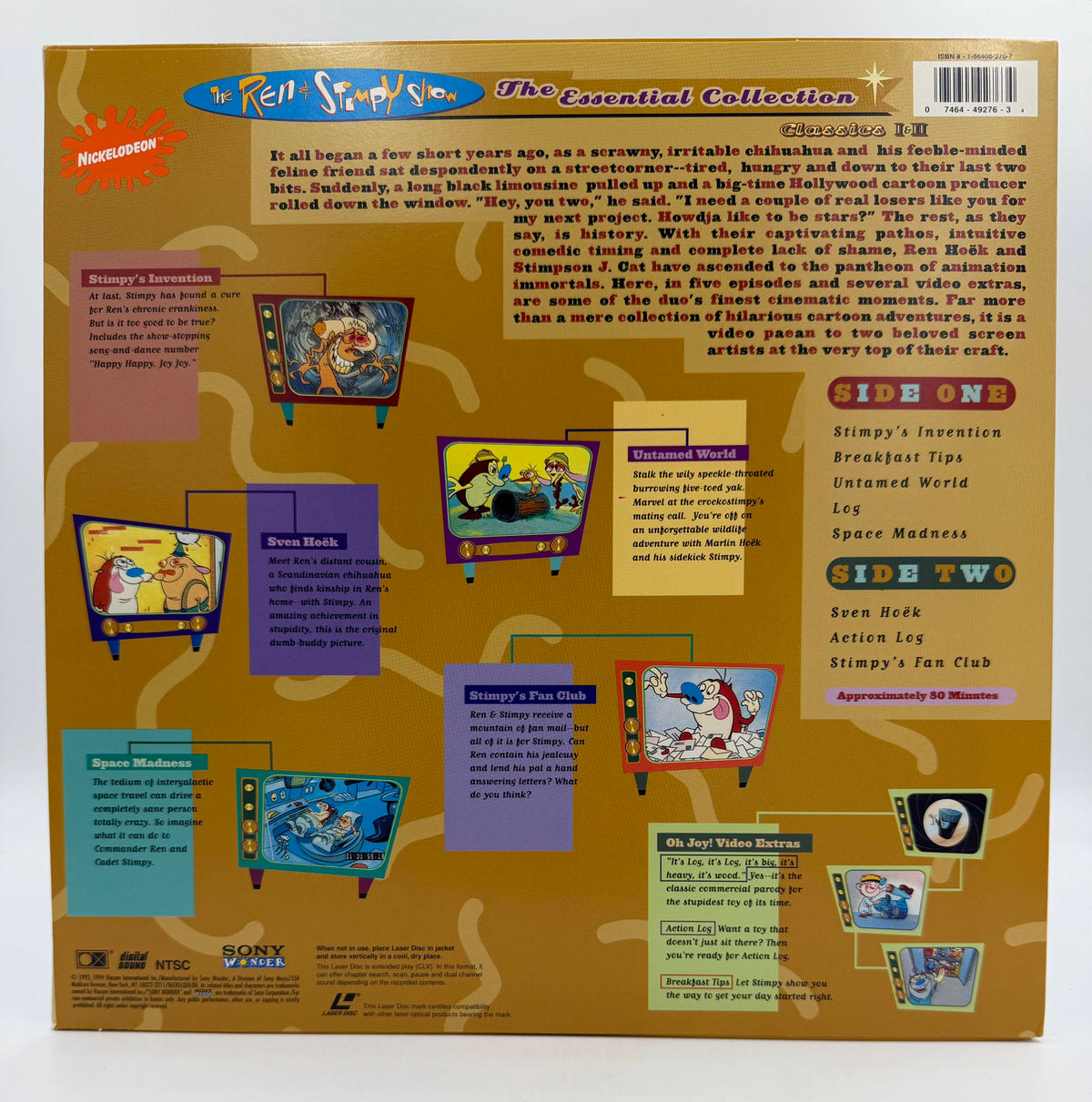 The Ren & Stimpy Show: The Essential Collection – Classics II (1994) Sony Wonder LaserDisc - EX Condition Very Rare