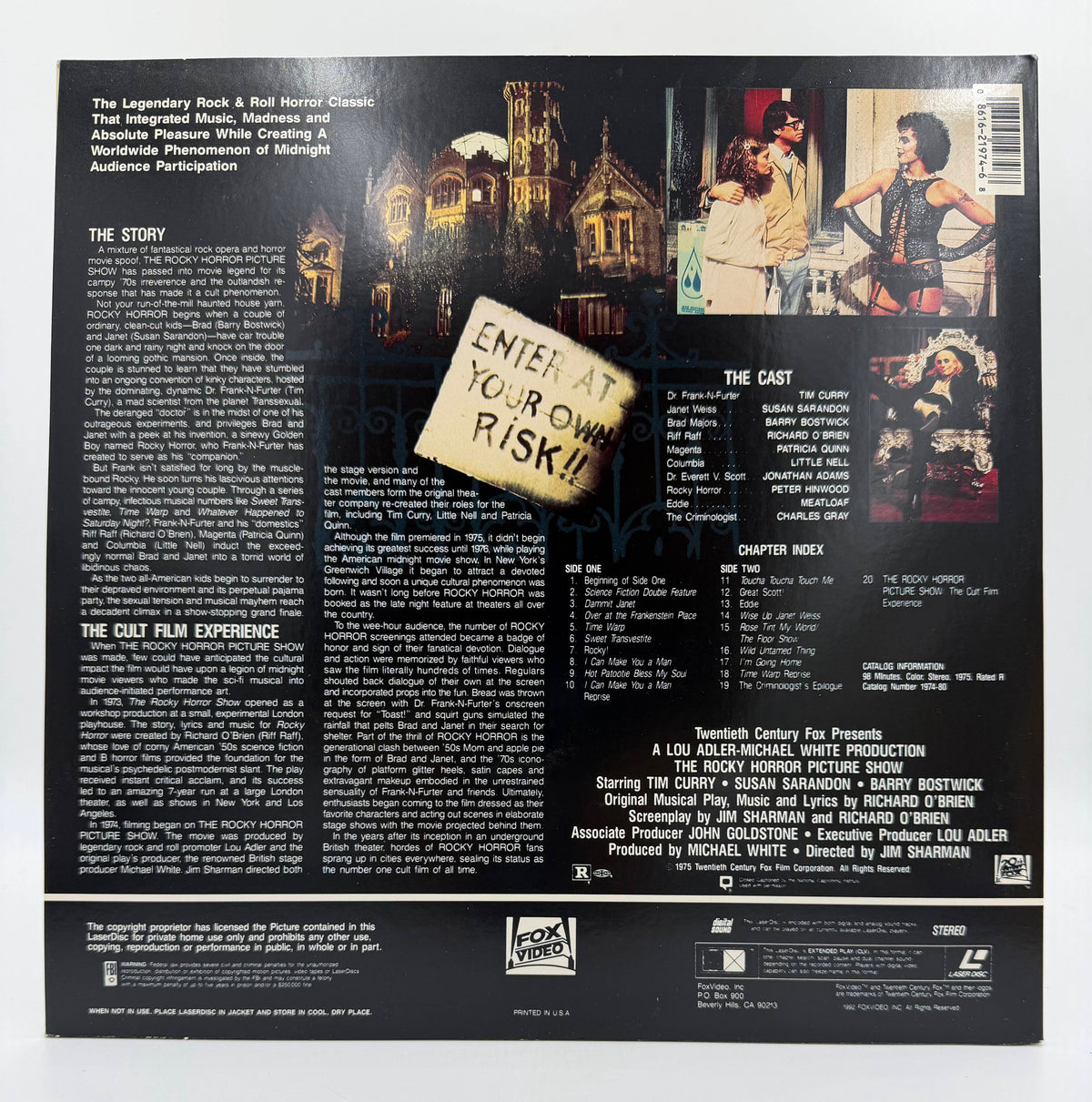 The Rocky Horror Picture Show (1975 / 1992) Fox Video LaserDisc - EX