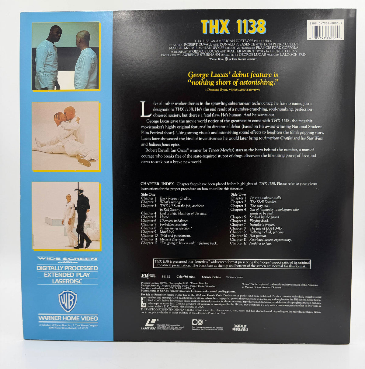 THX 1138 (1971 / 1991) Wide Screen Edition LaserDisc - EX