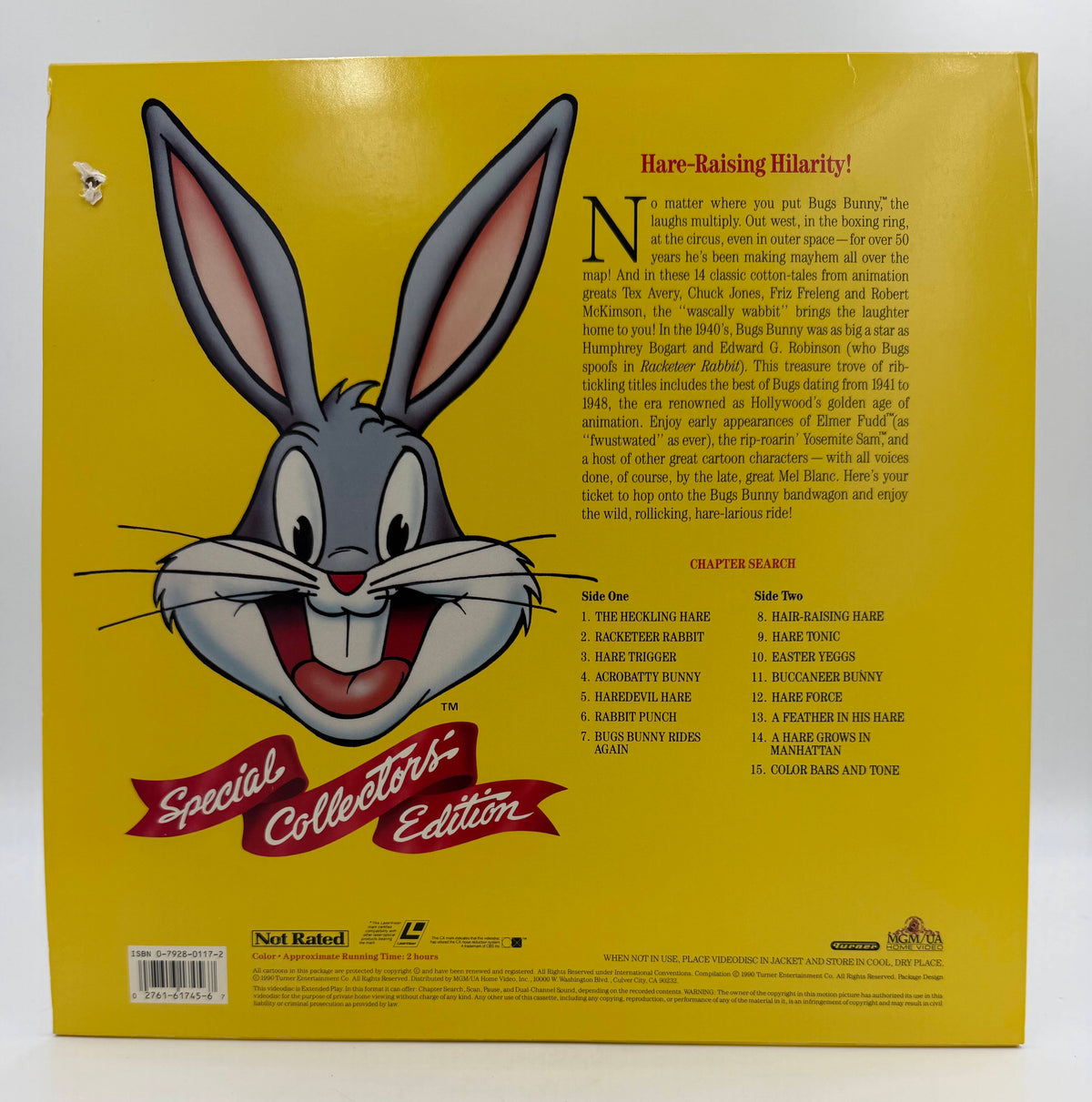 Cartoon Moviestars: Bugs Bunny Classics (1941–1948 / 1990) MGM/UA Home Video Special Collectors' Edition LaserDisc - VG+