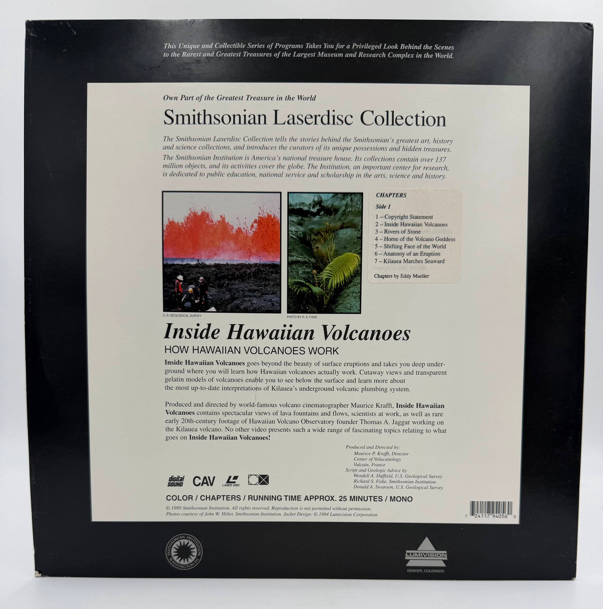 Inside Hawaiian Volcanoes: How Hawaiian Volcanoes Work (1989 / 1994) Lumivision / Smithsonian Laserdisc Collection CAV LaserDisc - VG+