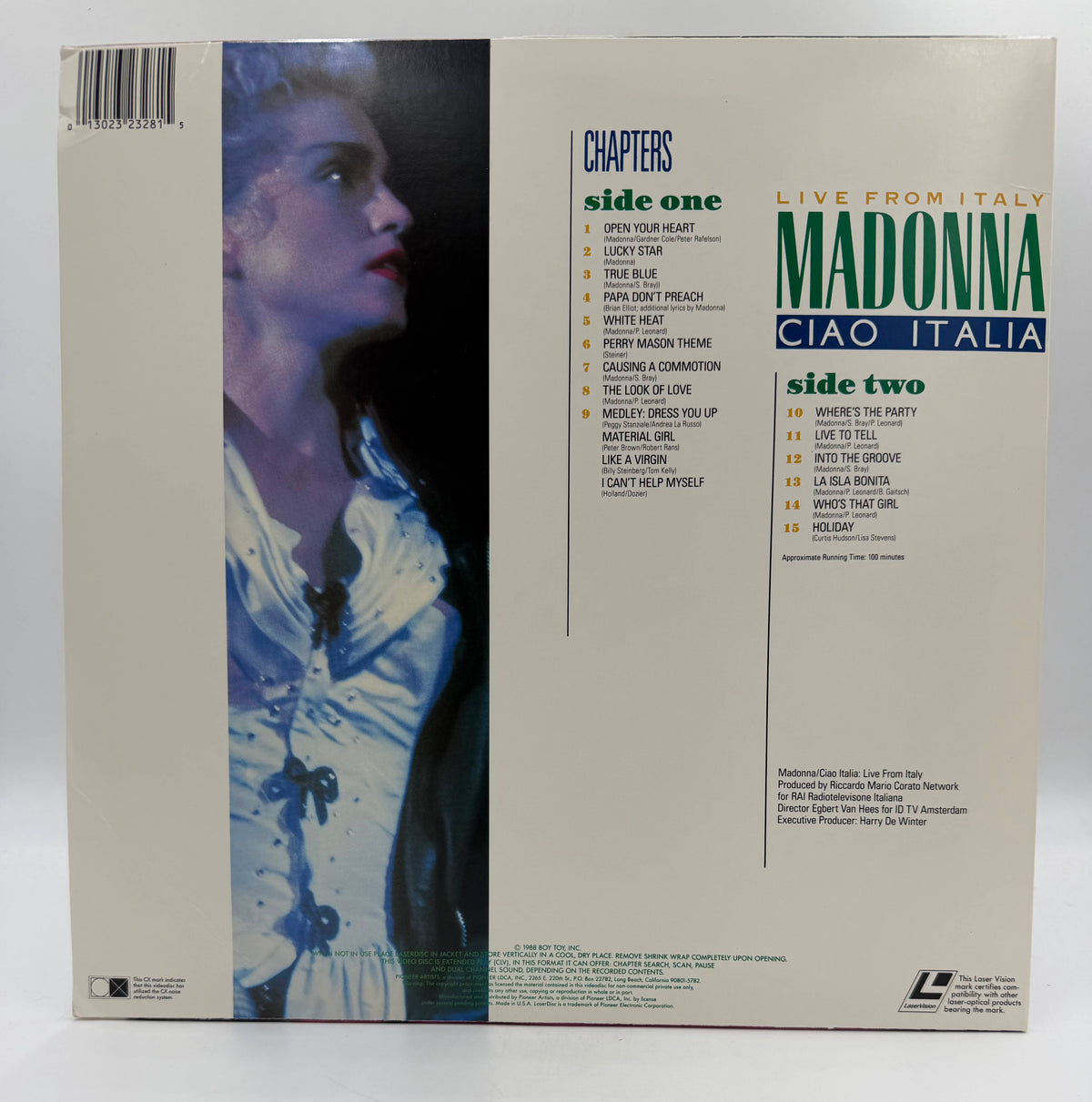 Madonna: Ciao Italia - Live From Italy (1987 / 1988) Pioneer Artists LaserDisc - VG+