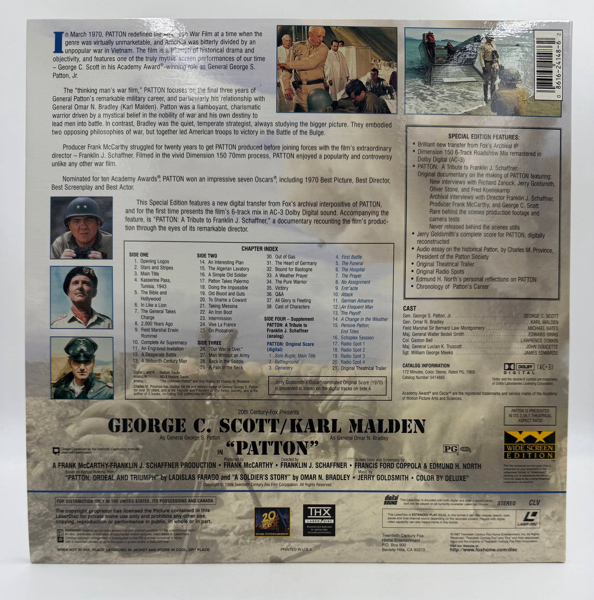 Patton: Widescreen Special Edition (1970 / 1997) 20th Century Fox Home Entertainment THX AC-3 LaserDisc 2-Disc Set - EX