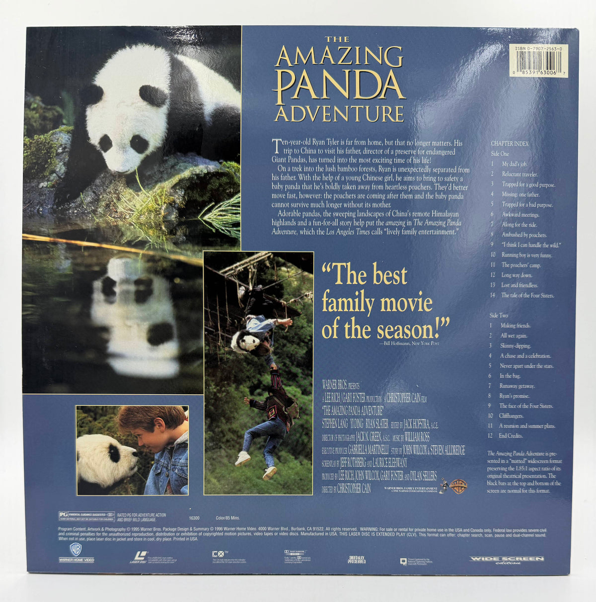 The Amazing Panda Adventure: Widescreen Edition (1995 / 1996) Warner Home Video LaserDisc - EX