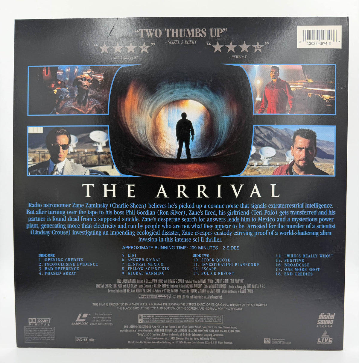 The Arrival: Widescreen Edition (1996) Live Entertainment / Pioneer Video LaserDisc - EX