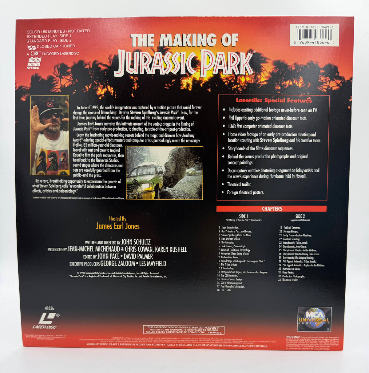 The Making of Jurassic Park (1995) MCA Universal Home Video THX LaserDisc - EX