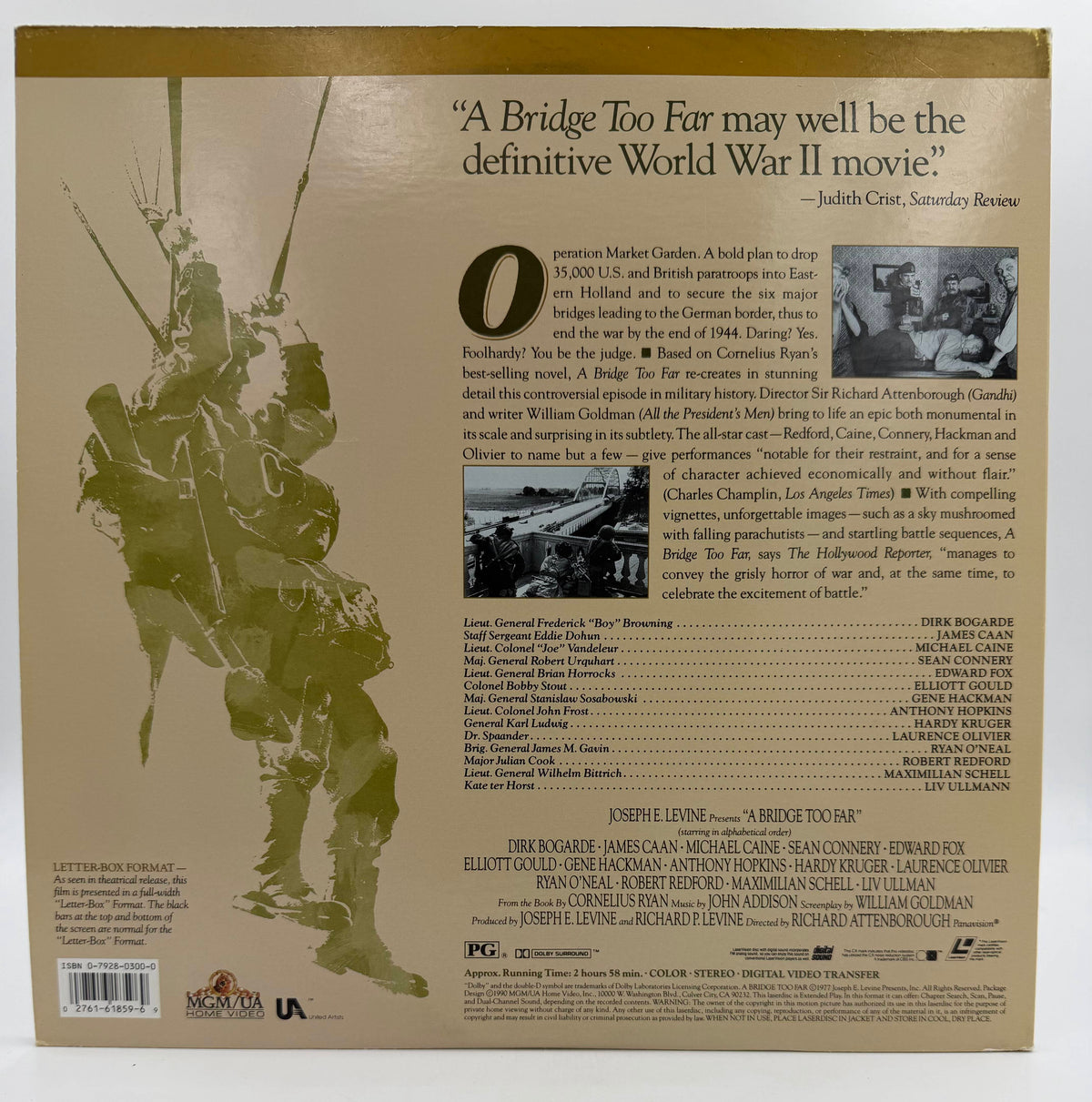 A Bridge Too Far (1977 / 1990) Deluxe Letter-Box Edition 2-Disc Set – LaserDisc - EX