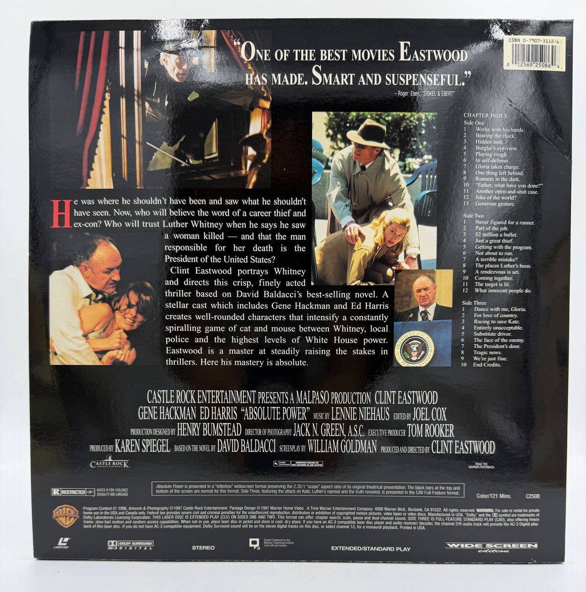 Absolute Power (1997) Special Widescreen Edition 2-Disc Set – LaserDisc - VG+