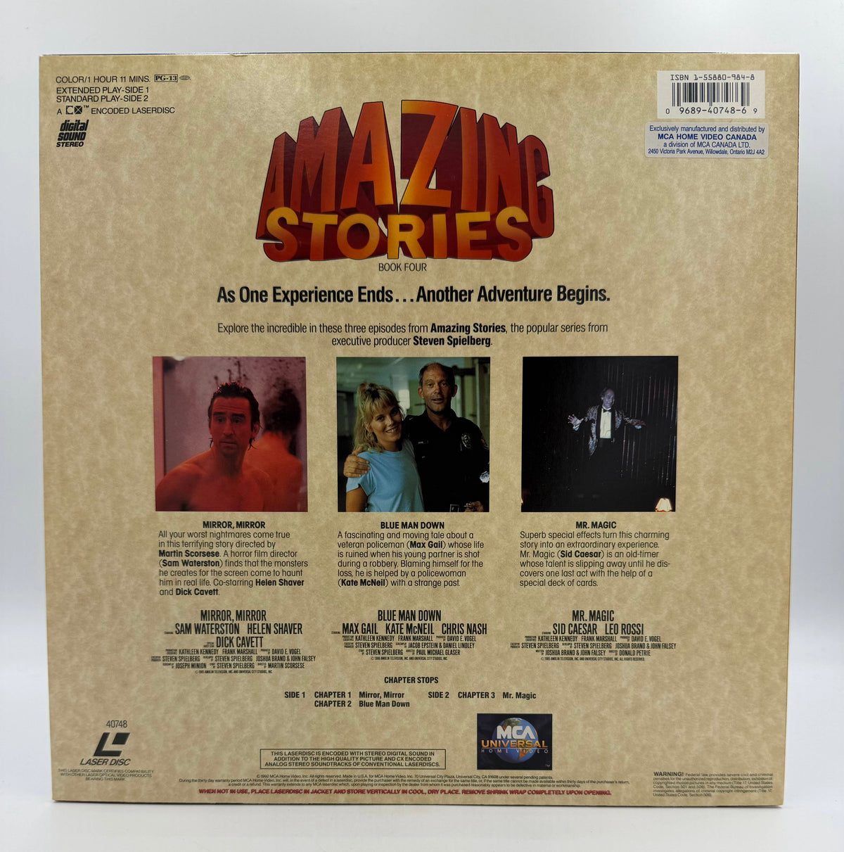 Amazing Stories: Book Four (1985-1986 / 1990) MCA Universal Home Video LaserDisc - EX
