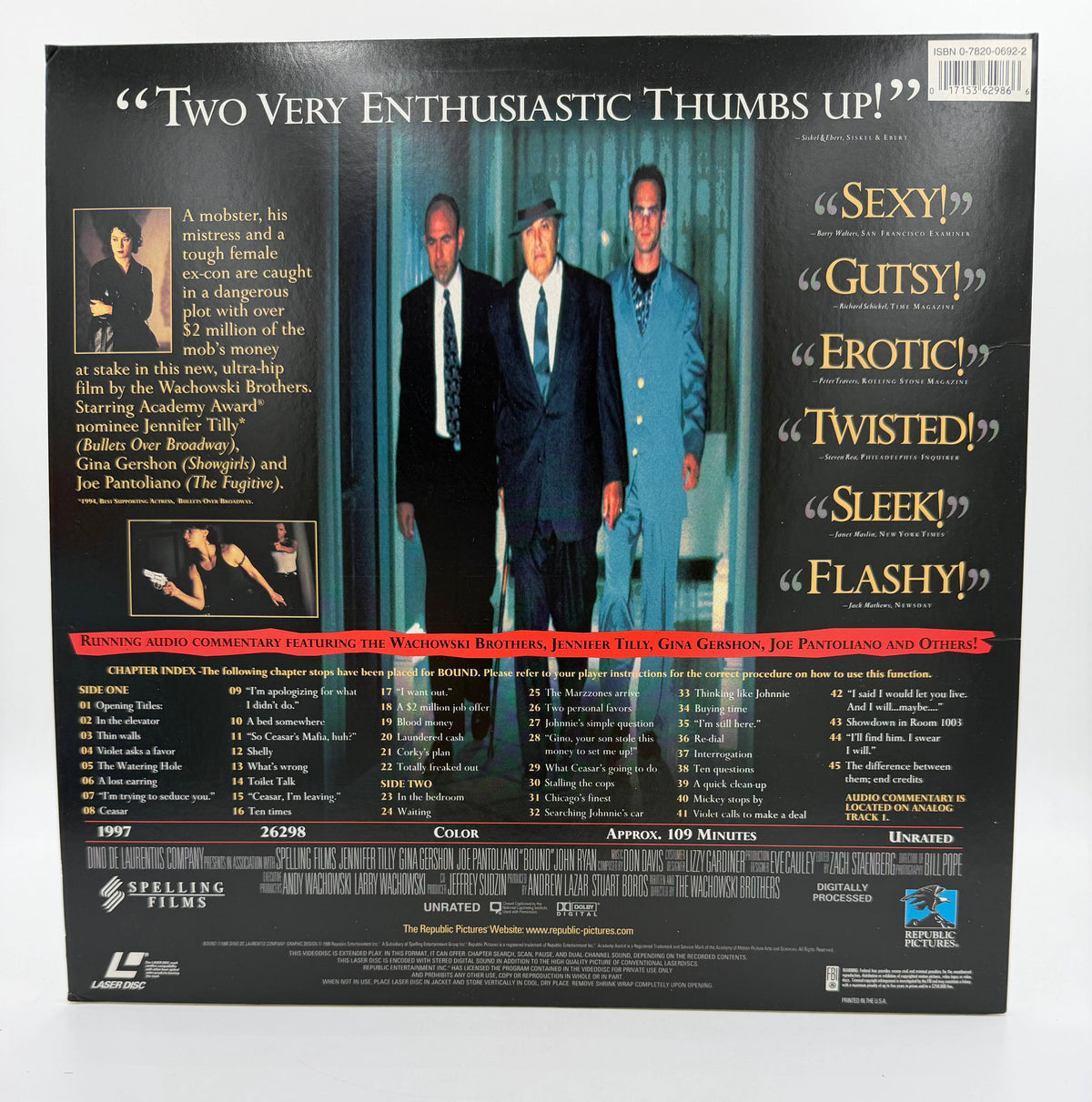 Bound (1996 / 1997) Deluxe Widescreen Edition LaserDisc - EX