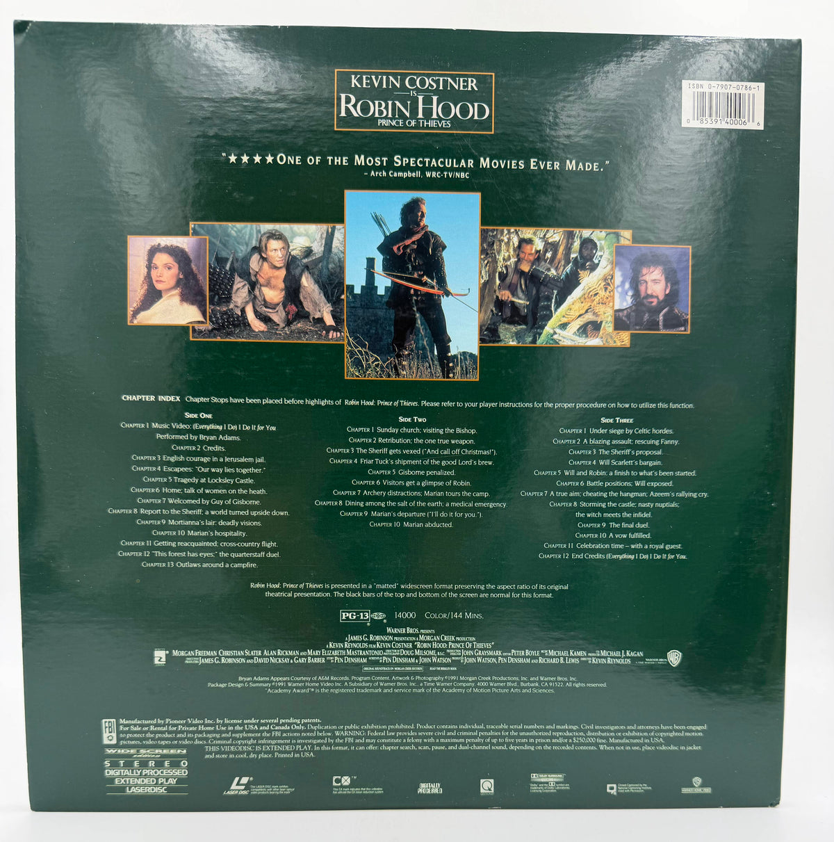 Robin Hood: Prince of Thieves (1991) Wide Screen Extended Play 2-Disc Set – LaserDisc - EX