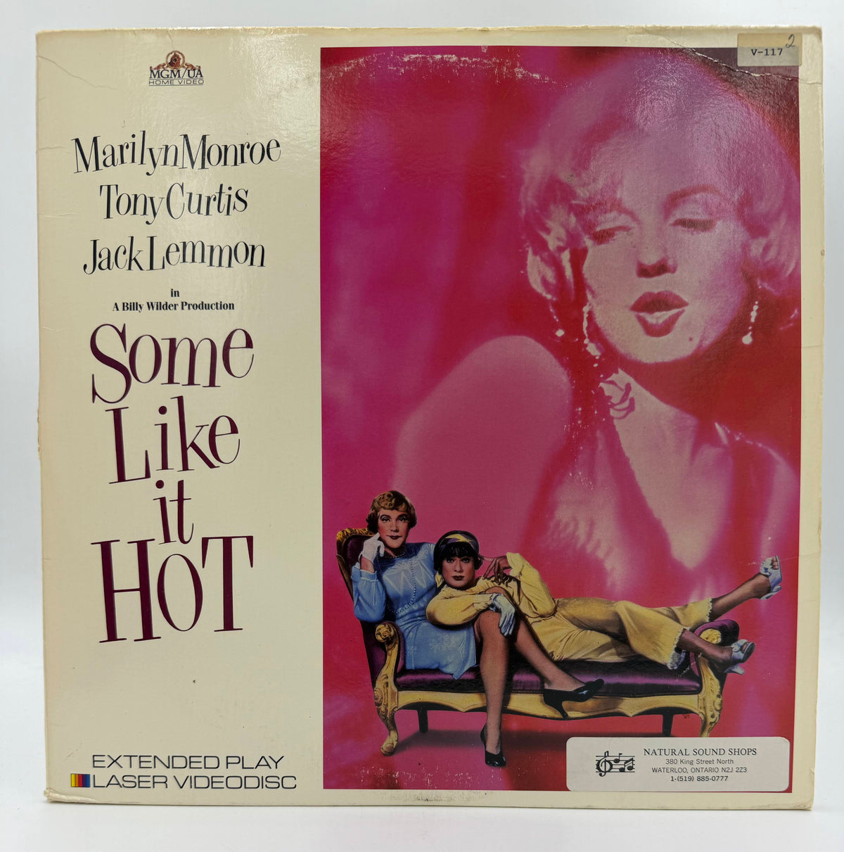 Some Like It Hot (1959 / 1988) MGM/UA Home Video LaserDisc - VG