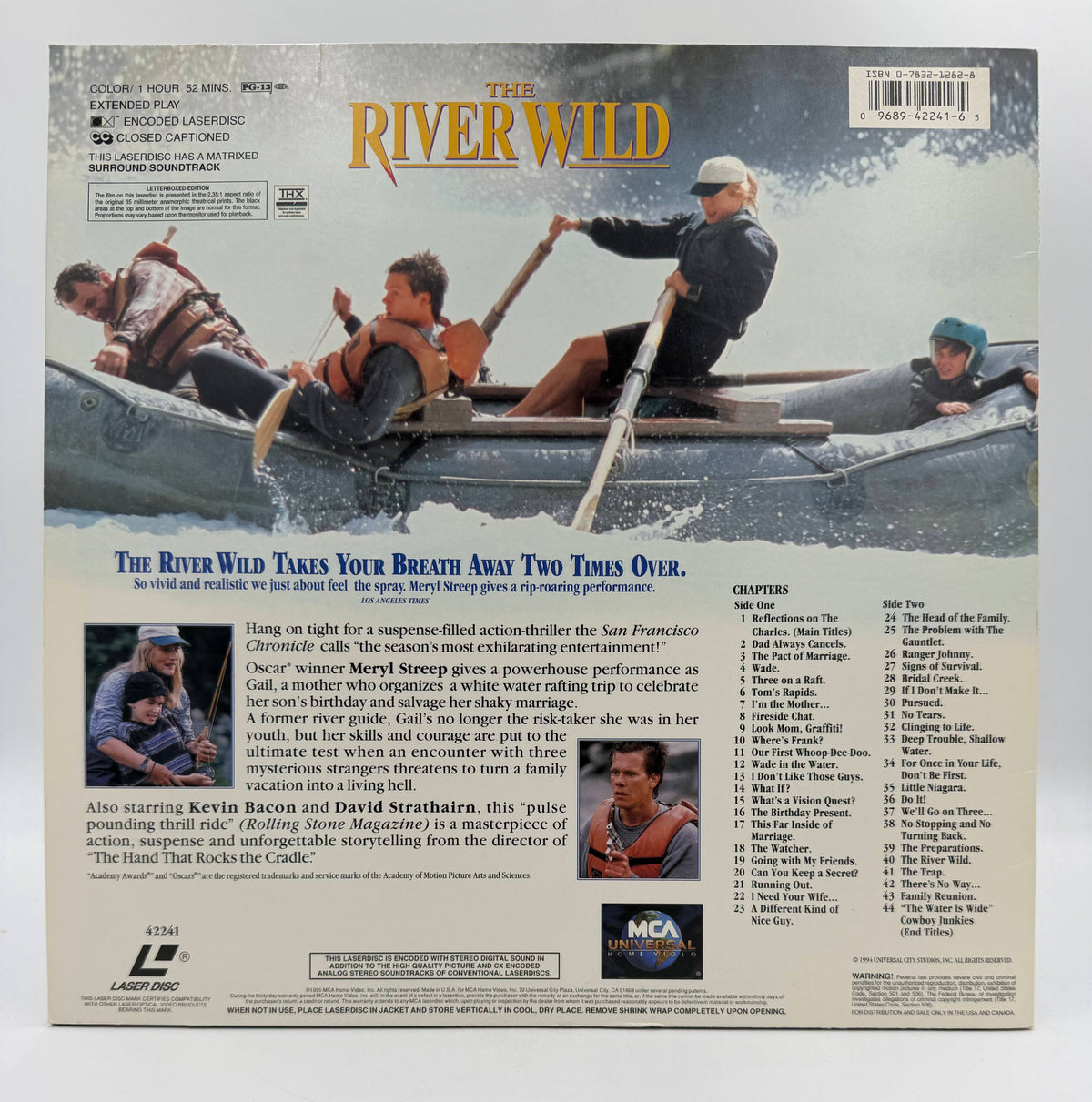 The River Wild (1994 / 1995) MCA Universal Home Video THX Letterboxed Edition LaserDisc - EX