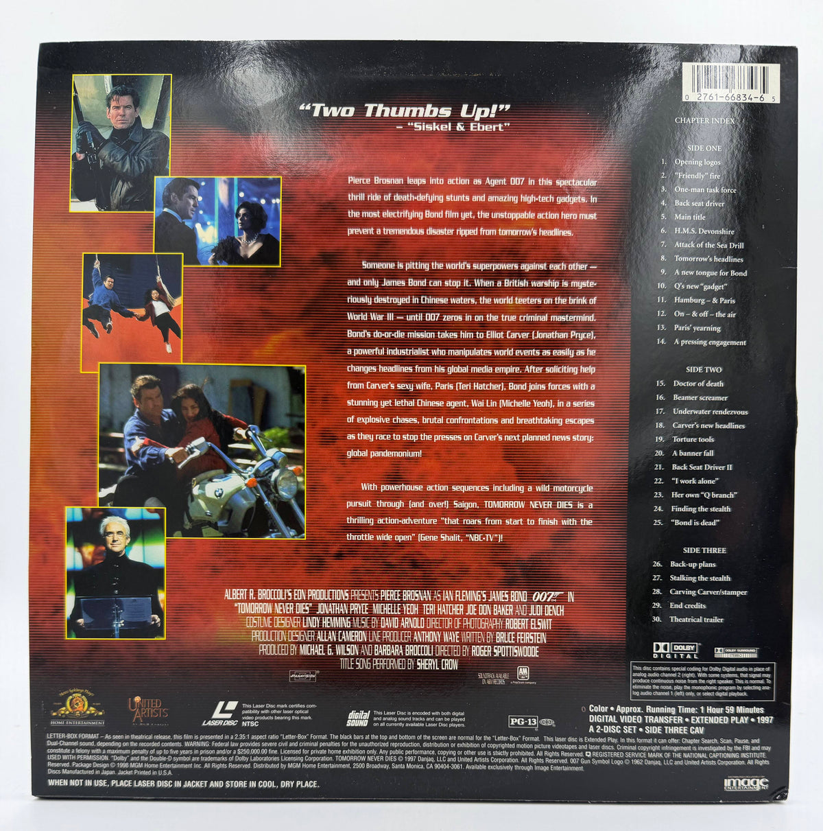 Tomorrow Never Dies (1997 / 1998) MGM Home Entertainment Deluxe Letter-Box Edition 2-Disc Set – LaserDisc - EX James Bond