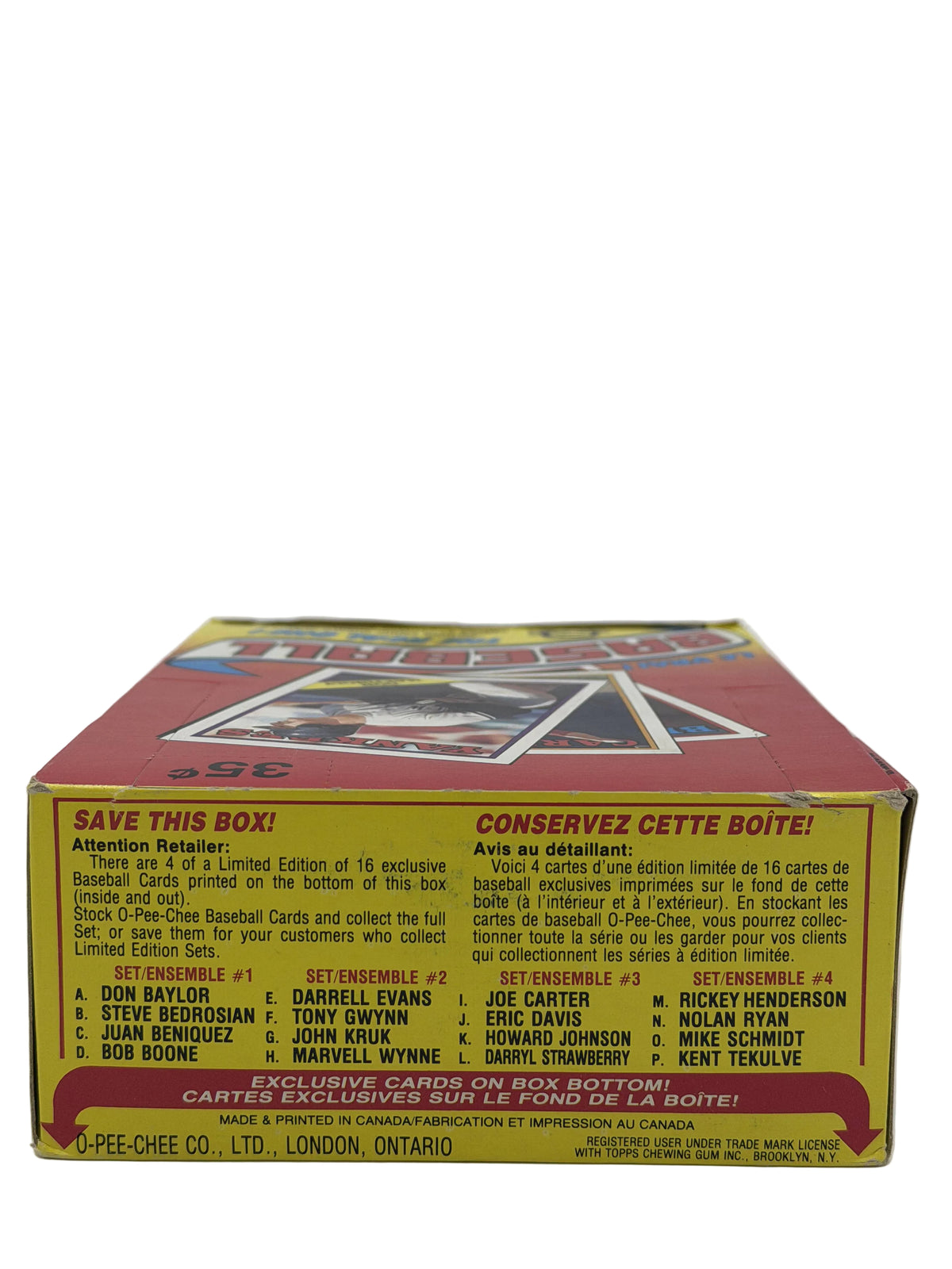 1988 O-Pee-Chee MLB Baseball Unopened Wax Box (48 Packs)