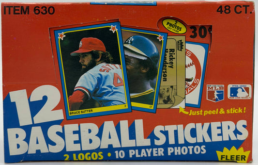 1983 Fleer MLB Baseball Stickers Wax Box (48 Packs)