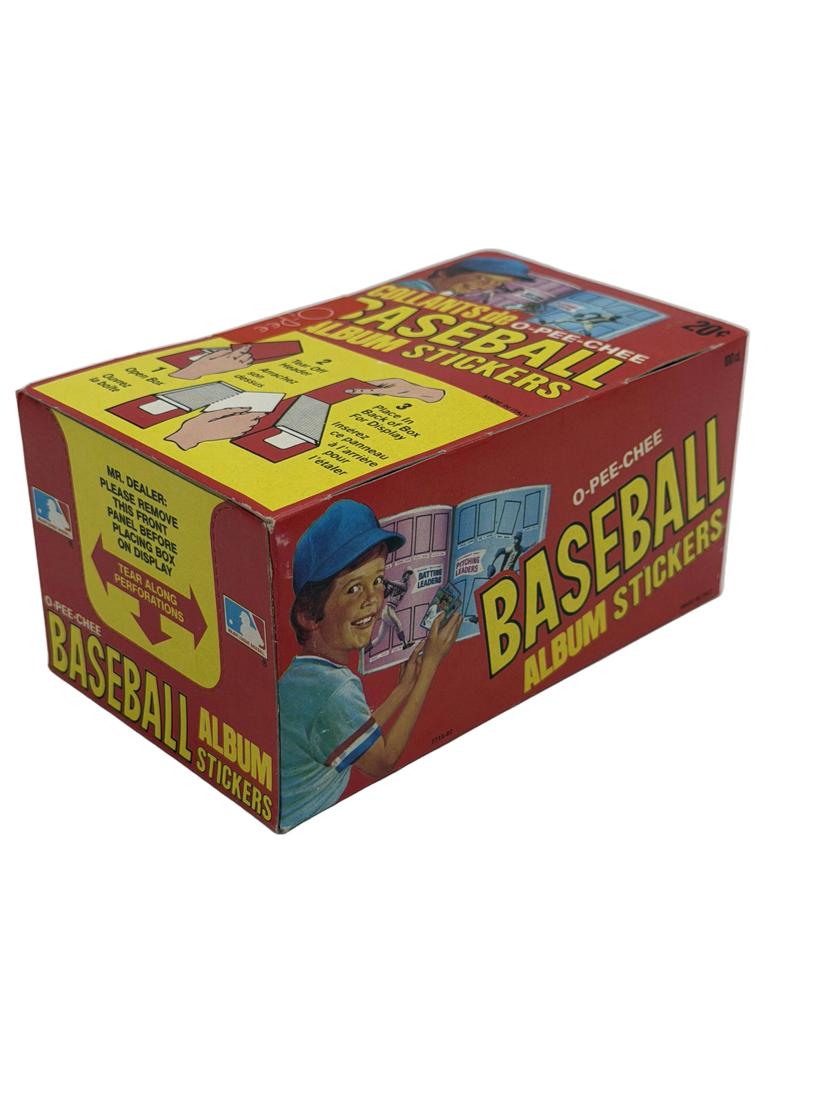 1982 O-Pee-Chee MLB Baseball Unopened Sticker Box (100 Packs) with Album | Very Rare