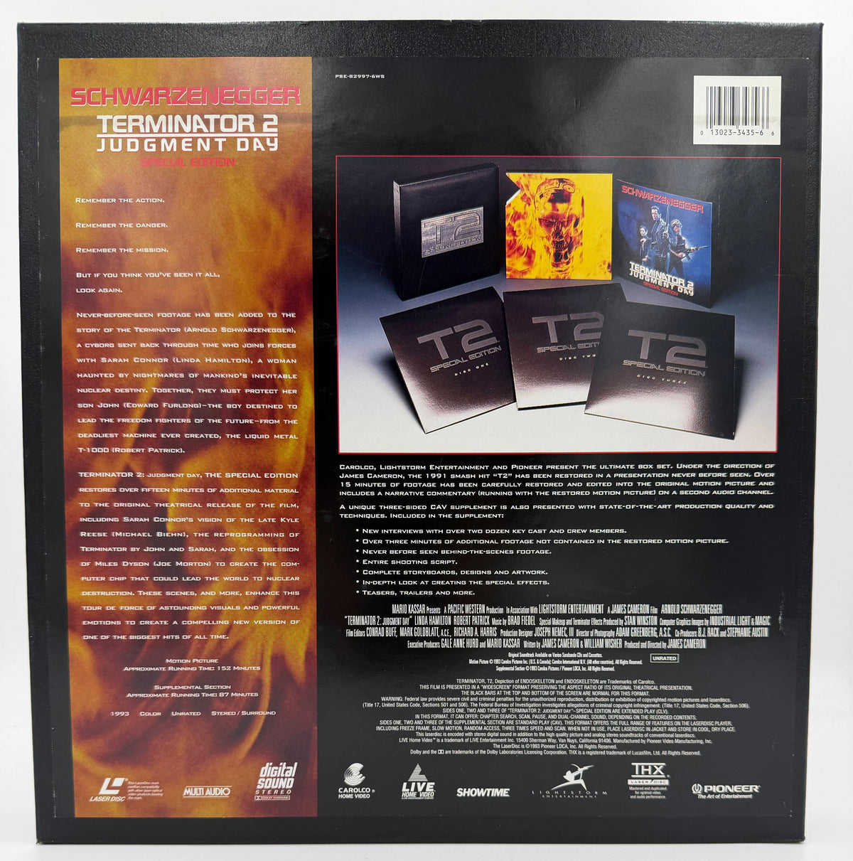 Terminator 2: Judgment Day – Special Edition (1991 / 1993) Pioneer / Live Home Video THX 3-Disc Box Set LaserDisc - EX