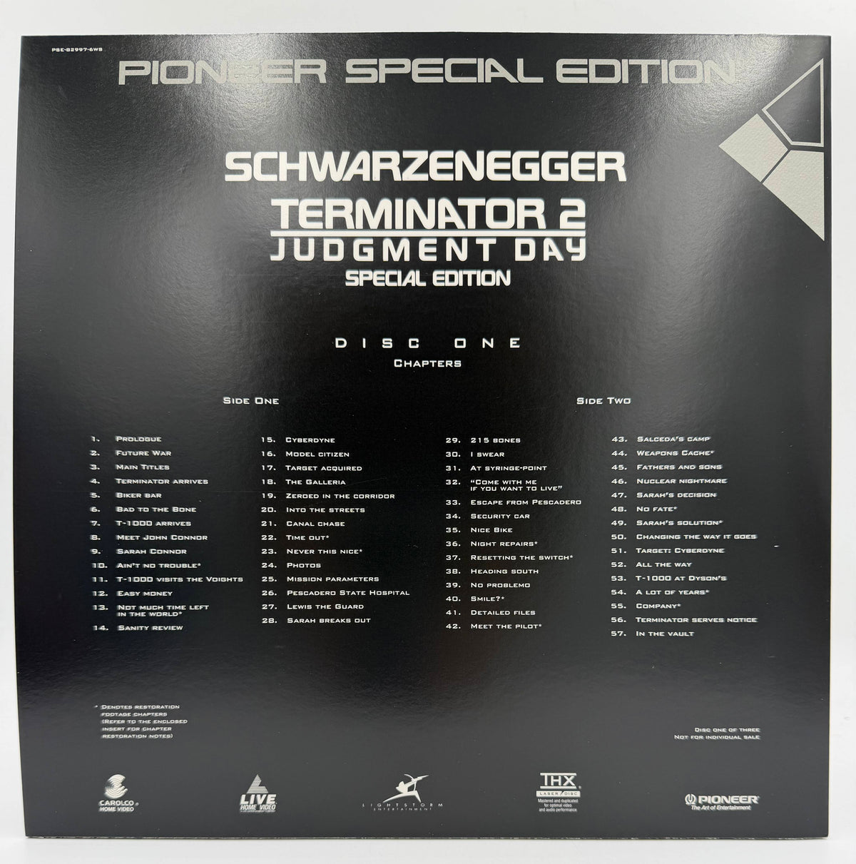 Terminator 2: Judgment Day – Special Edition (1991 / 1993) Pioneer / Live Home Video THX 3-Disc Box Set LaserDisc - EX