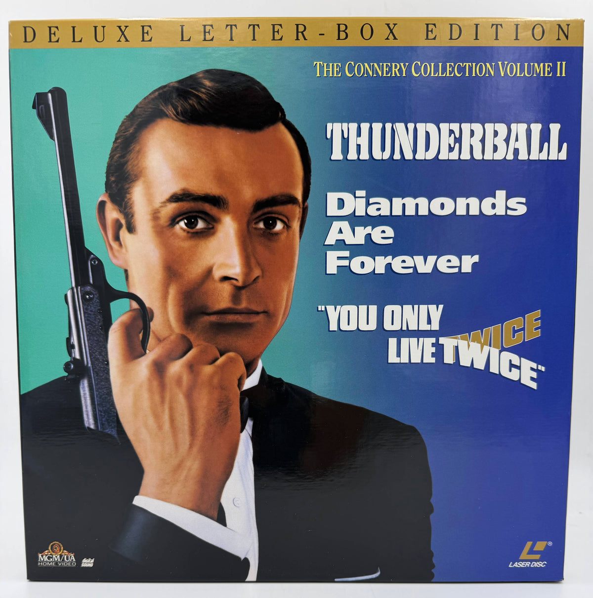 The Connery Collection Volume II: Thunderball / You Only Live Twice / Diamonds Are Forever (1965, 1967, 1971 / 1993) MGM/UA Home Video Deluxe Letter-Box Edition 4 LaserDisc - EX James Bond