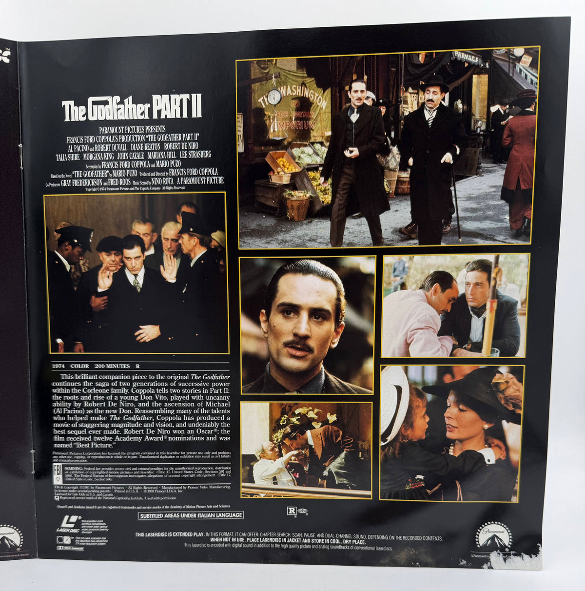 The Godfather Collector's Edition (1972, 1974, 1990 / 1991) Paramount Home Video 6-Disc Box Set – LaserDisc - G/VG Condition