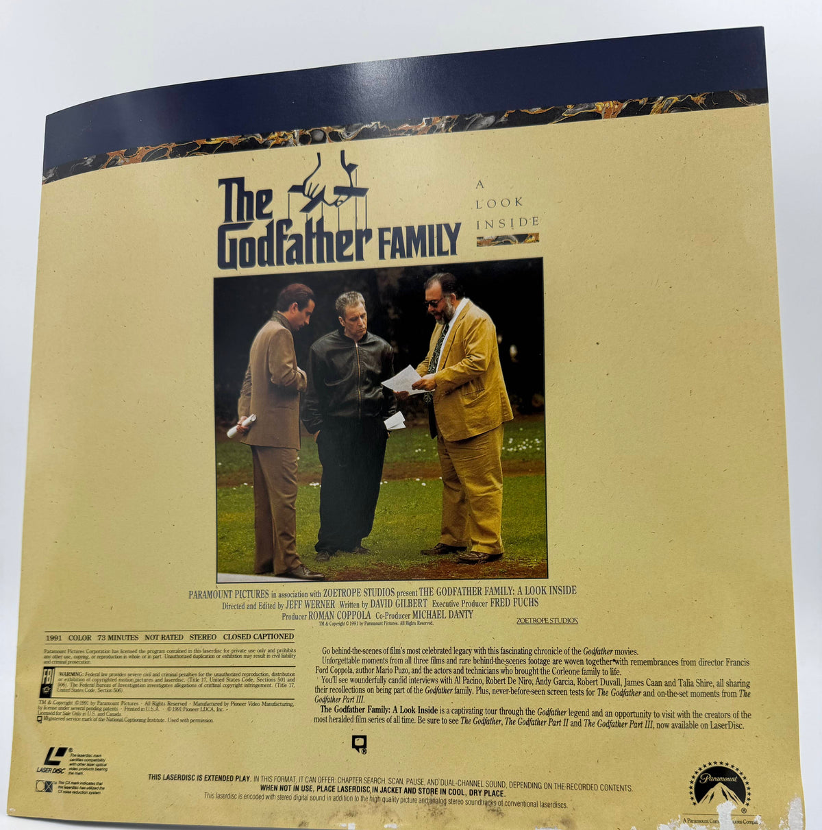 The Godfather Collector's Edition (1972, 1974, 1990 / 1991) Paramount Home Video 6-Disc Box Set – LaserDisc - G/VG Condition