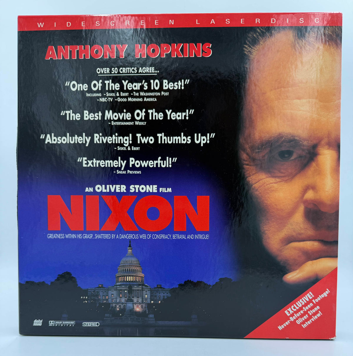 Nixon (1995 / 1996) Hollywood Pictures / Cinergi Widescreen 3-Disc LaserDisc Set - VG+
