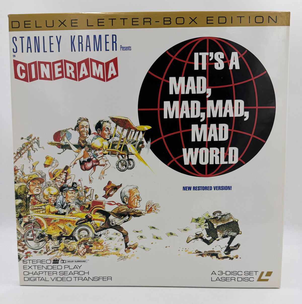 It's a Mad, Mad, Mad, Mad World (1963 / 1991) MGM/UA Home Video Deluxe Letter-Box Edition 3-Disc Gatefold LaserDisc Set - EX