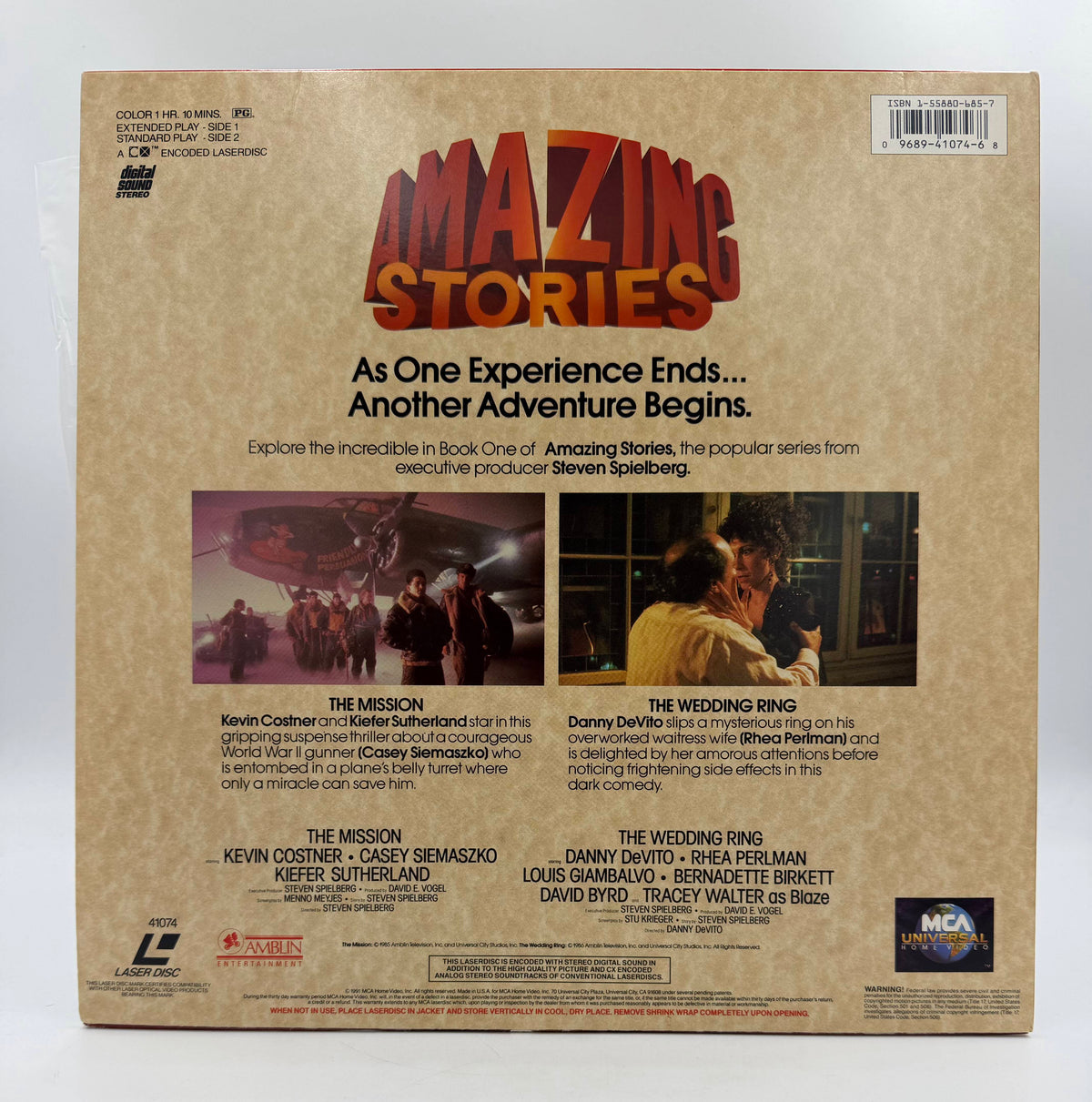 Amazing Stories: Book One - The Mission &amp; The Wedding Ring (1985–1986 / 1991) MCA Universal Home Video LaserDisc - VG+