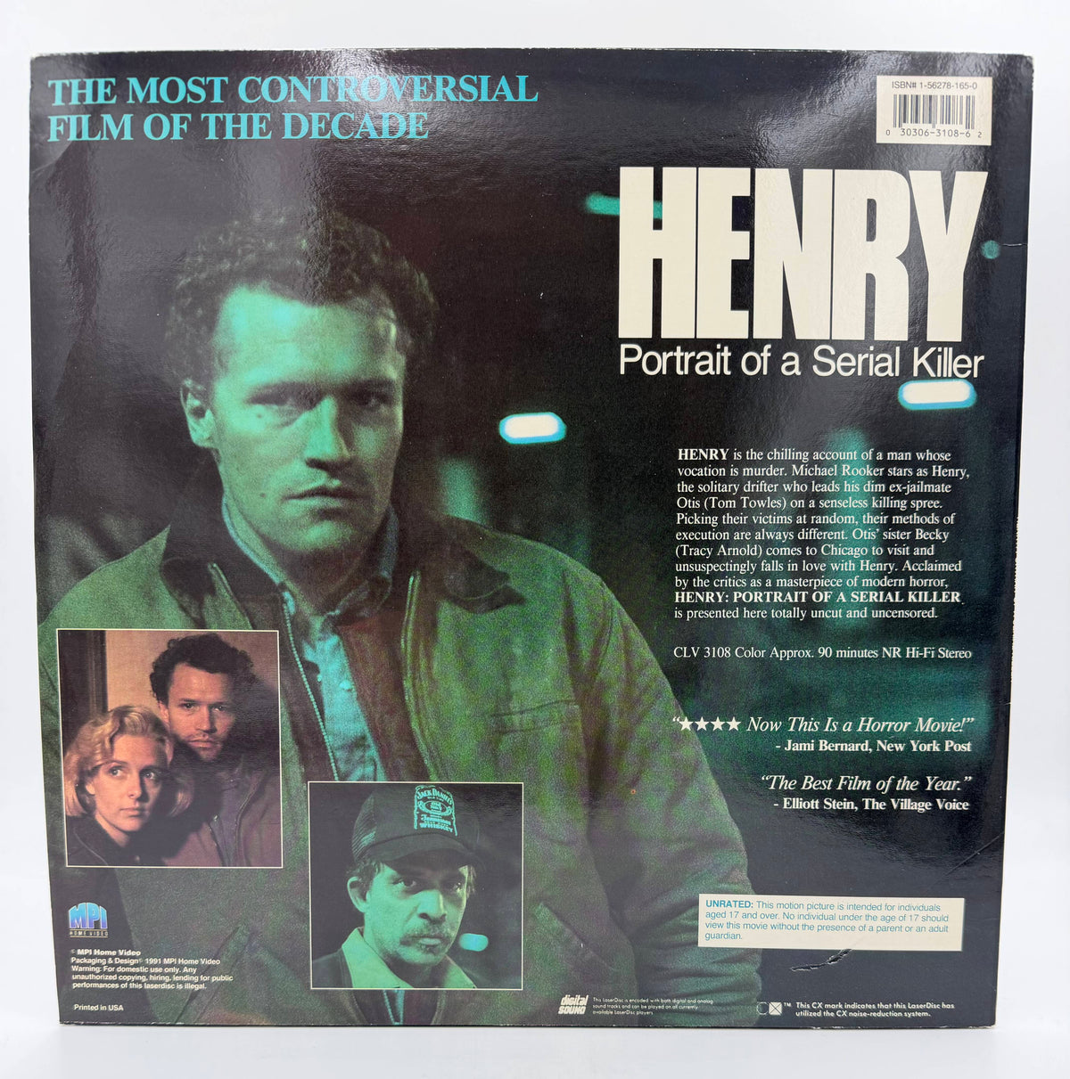 Henry: Portrait of a Serial Killer (1986 / 1991) MPI Home Video LaserDisc - VG