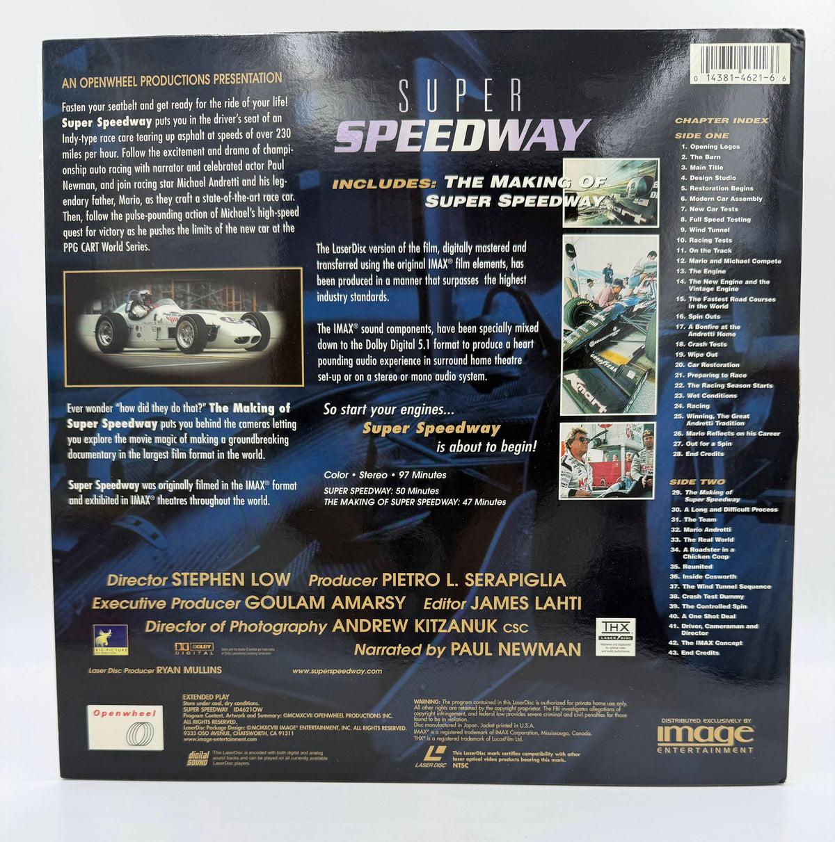 Super Speedway: Includes The Making of Super Speedway / THX (1997 / 1998) Image Entertainment LaserDisc - EX