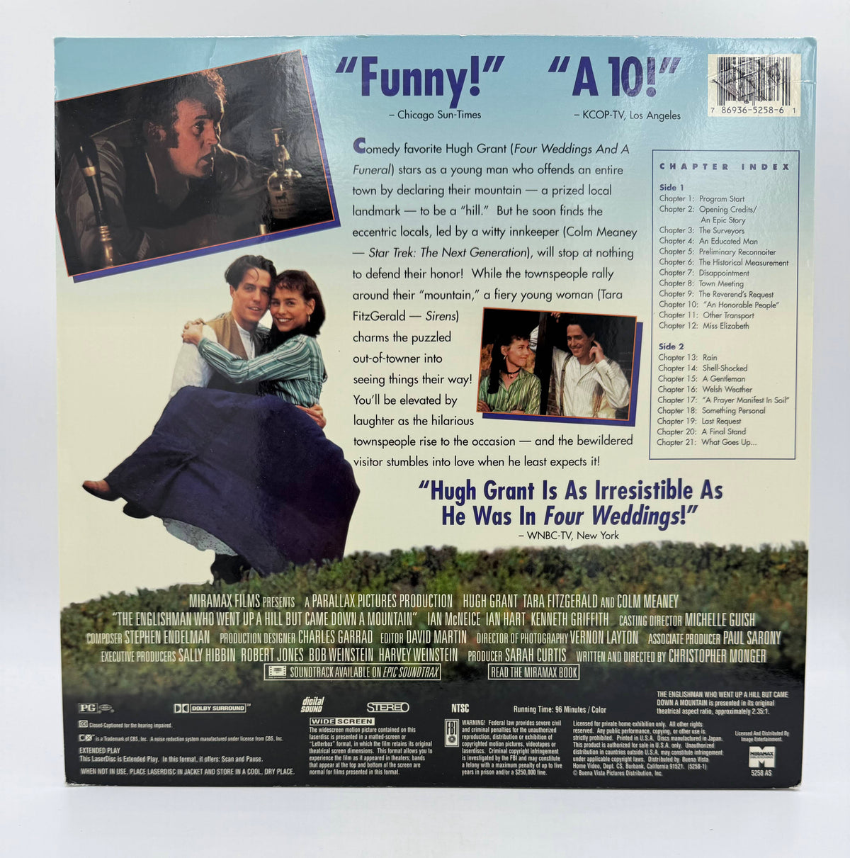 The Englishman Who Went Up a Hill But Came Down a Mountain: Widescreen Laserdisc (1995) Miramax Films / Image Entertainment LaserDisc - EX