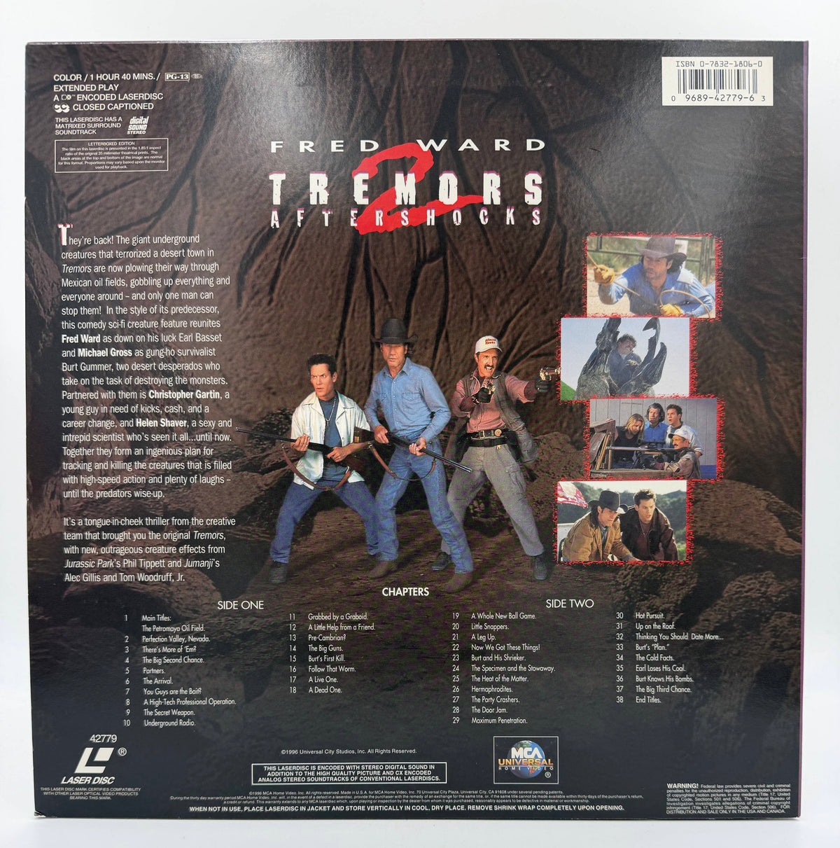 Tremors 2: Aftershocks - Letterboxed Edition (1996) MCA/Universal Home Video LaserDisc - EX Horror