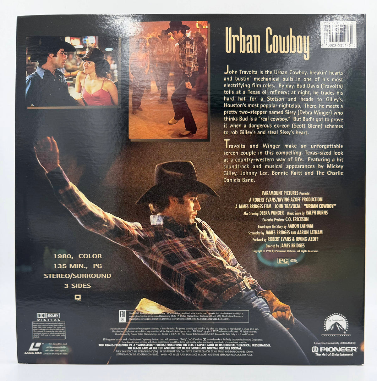 Urban Cowboy: Remastered Widescreen Edition (1980 / 1997) Paramount Home Video / Pioneer LaserDisc 2-Disc Set - EX