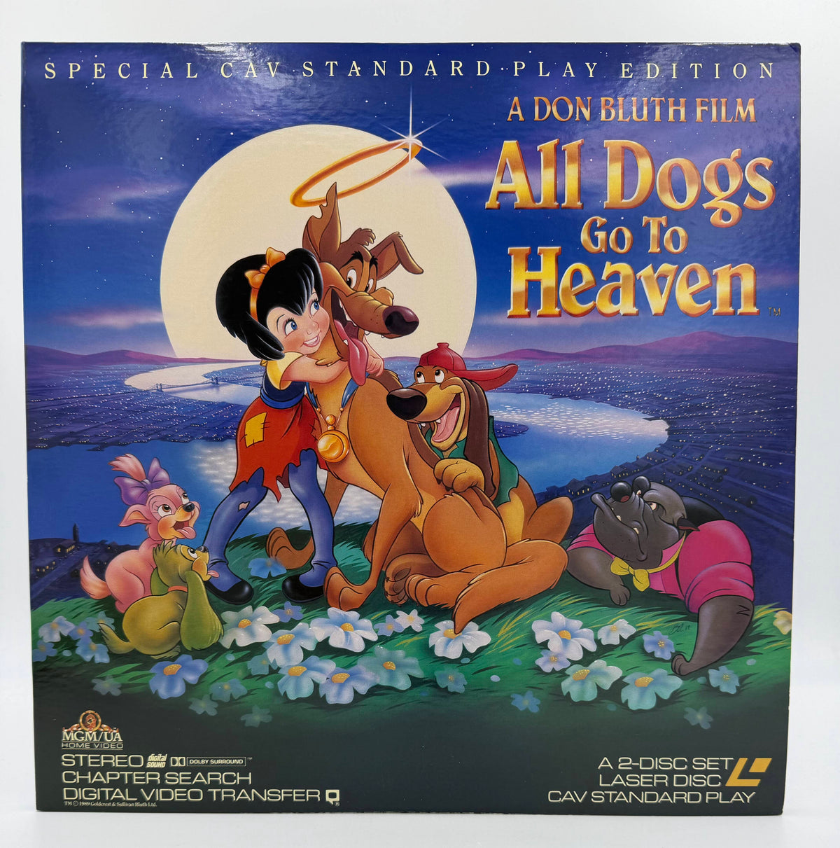 All Dogs Go to Heaven: Special CAV Standard Play Edition (1989 / 1990) MGM/UA Home Video LaserDisc 2-Disc Set - EX