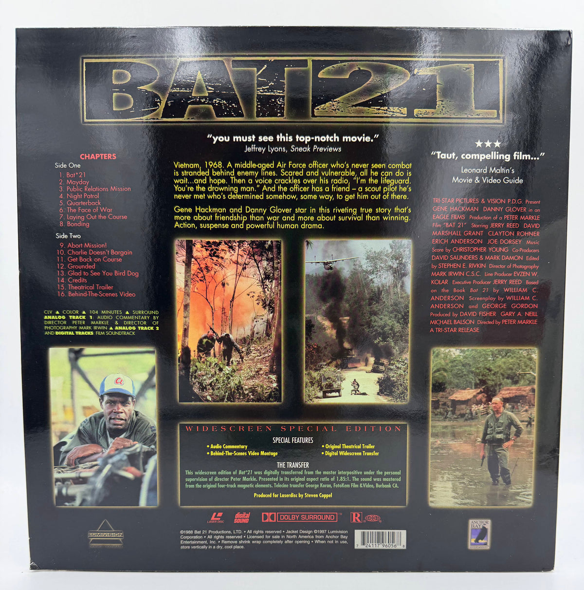 BAT 21: Widescreen Special Edition (1988 / 1997) Lumivision / Anchor Bay Entertainment LaserDisc - VG+