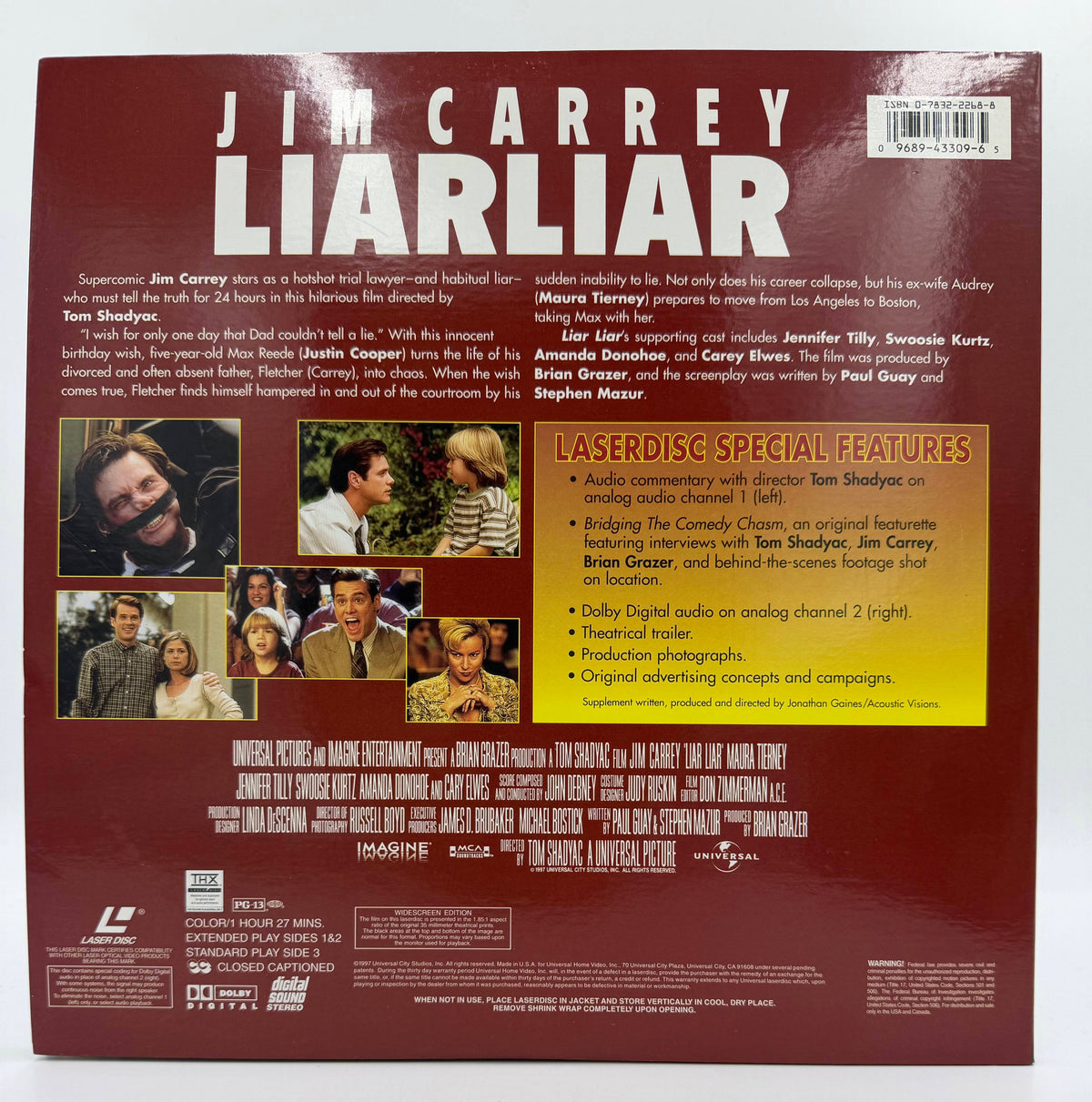 Liar Liar: Signature Collection THX Widescreen Edition (1997) Universal Studios Home Video 2-Disc Set - EX