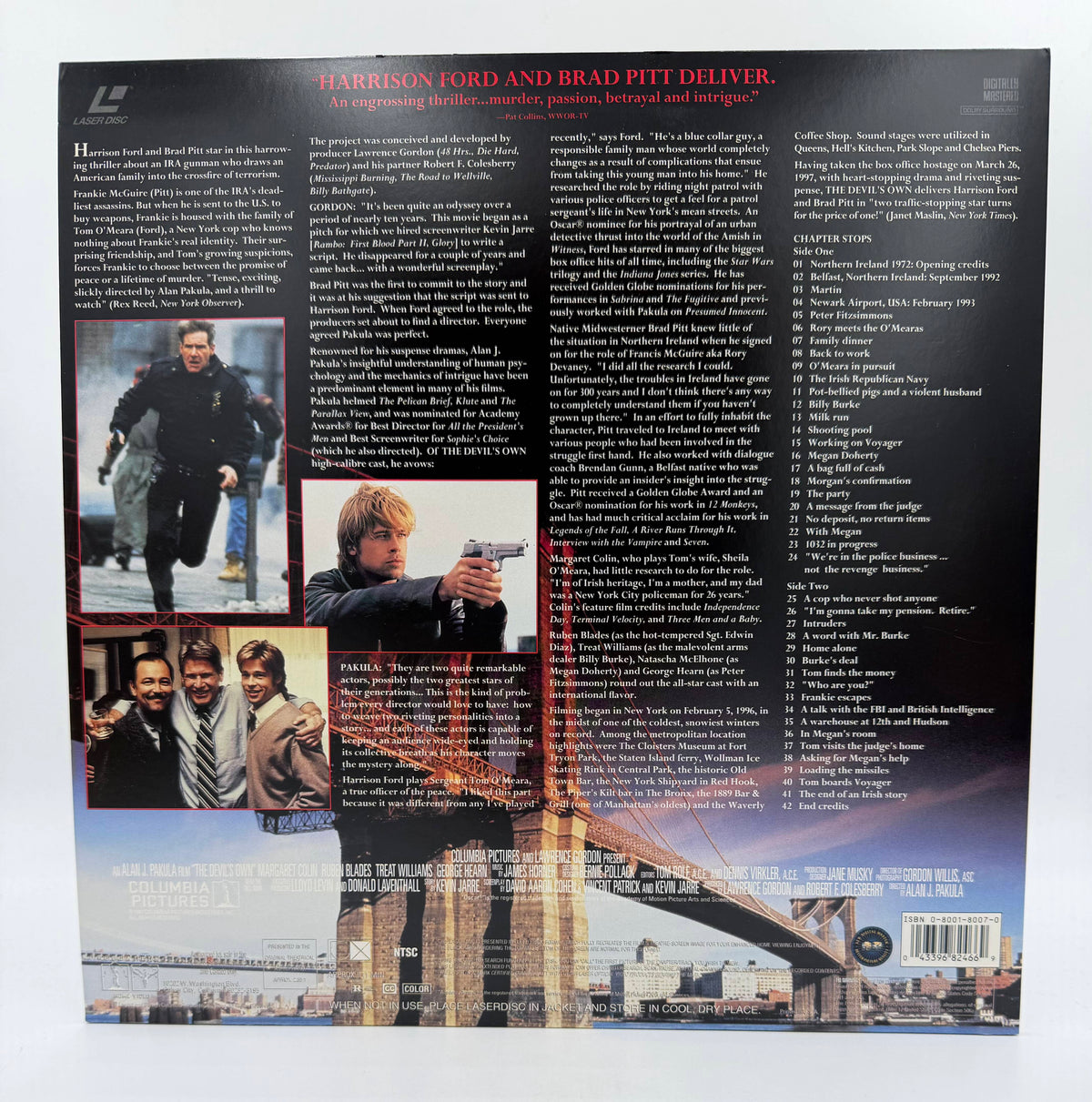 The Devil's Own: Deluxe Widescreen Presentation (1997) Columbia Pictures / Columbia TriStar Home Video - EX