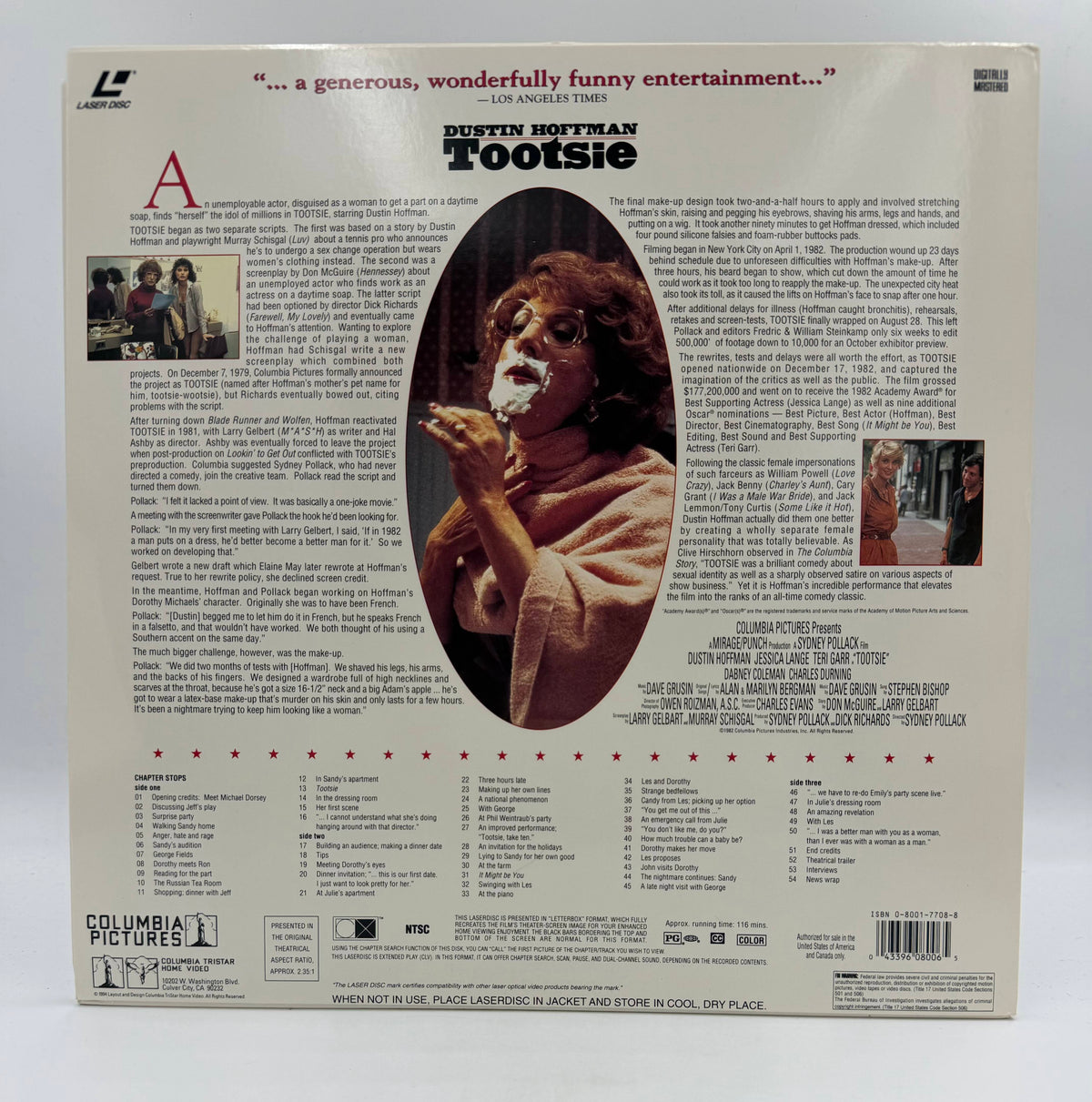 Tootsie: Special Collector's Edition Deluxe Widescreen Presentation (1982 / 1993) Columbia TriStar Home Video 2-Disc Set - EX
